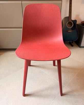4 sedie IKEA ODGER rosse