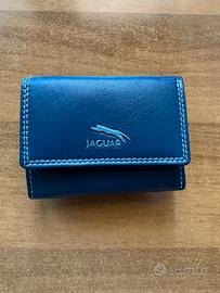 Portafoglio uomo pelle blu Jaguar portacarte