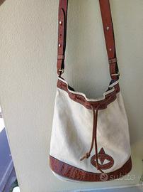 borsa in tela e pelle