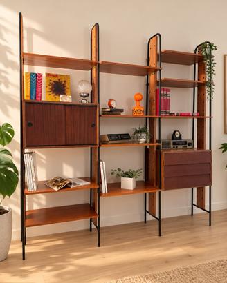 Libreria modulare teak svedese vintage