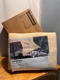 Vela parasole 3x4m SONGMICS nuova, beige
