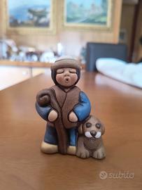 Thun Pastore con Cane Presepe Blu