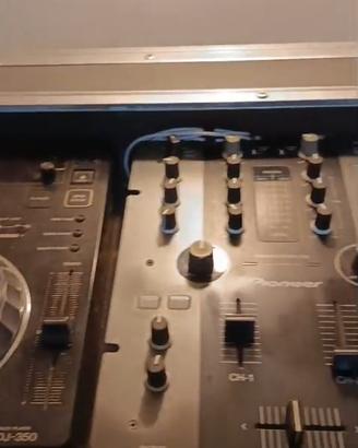 consolle Pioneer cdj 350 mixer djm250 e fly case P