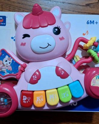 hahaland baby learning piano rosa - inglese