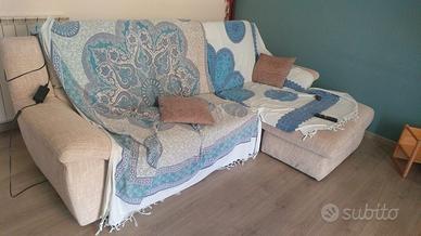 divano angolare con  meccanismo relax reclinabile