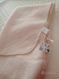 Elegante sciarpa rosa cipria plisse'