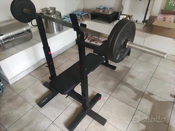 set Panca piana e pesi 50kg 