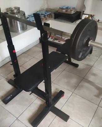 set Panca piana e pesi 50kg 