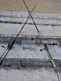 Kit 2 canne da pesca e esche