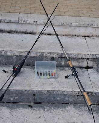 Kit 2 canne da pesca e esche