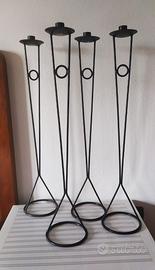 Porta candele ferro battuto