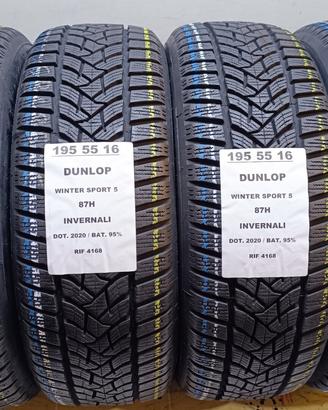 4 GOMME 195 55 16 DUNLOP INV RIF4168