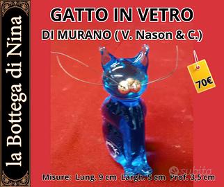 Gatto in vetro di Murano