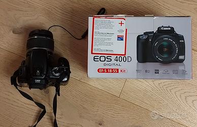 Canon Eos 400D EF-S 18-55 con accessori