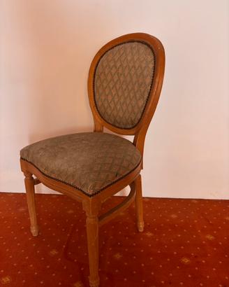 Sedia legno e tessuto.