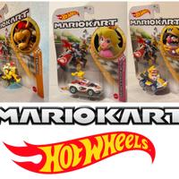 Lotto 3 Hot Wheels Mario Kart (Wario/Peach/Bowser)