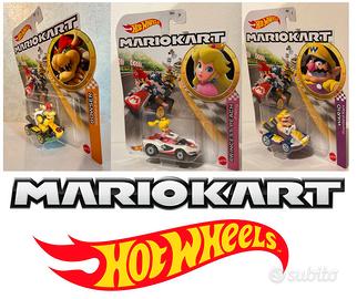 Lotto 3 Hot Wheels Mario Kart (Wario/Peach/Bowser)