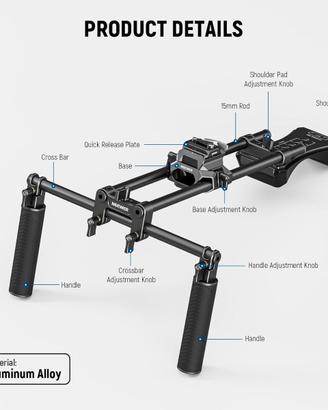 NEEWER Video Sup. Spalla per Camera Stabilizzatore