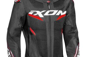 Giubbotto Moto in Tessuto Ixon DRACO Nero rosso