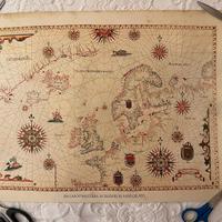 Mappa antica del Mar del Nord – Riproduzione