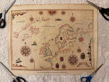 Mappa antica del Mar del Nord – Riproduzione