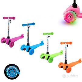 MONOPATTINO 3 RUOTE PER BAMBINO/BAMBINA CON LUCI