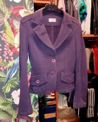 Blazer in felpa viola