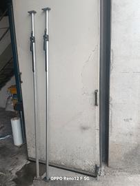 Palo ferma carico in alluminio con cremagliera