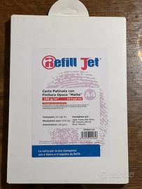 Refill jet patinata opaca, jet 50 fogli A4 180g/m²