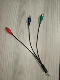 cavo component  jack/component connettori RCA 