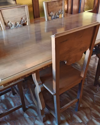 tavolo da salotto in legno Massello esedie stile