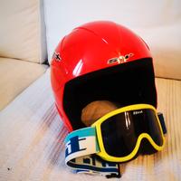 casco sci con visiera