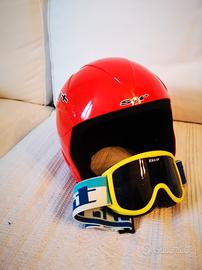 casco sci con visiera
