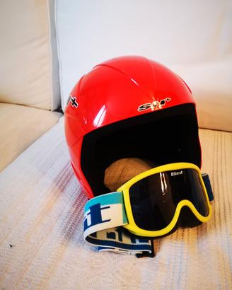 casco sci con visiera