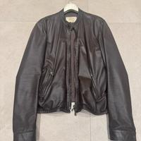 Giacca in vera pelle marrone