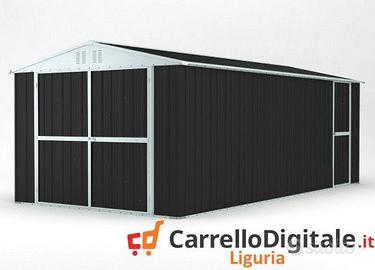 Box garage auto in Acciaio 327x611cm 19mq nero