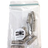 10 Connettori Coassiali BNC Femmina Femmina CCTV