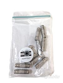 10 Connettori Coassiali BNC Femmina Femmina CCTV