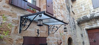 Pensilina ferro battuto 