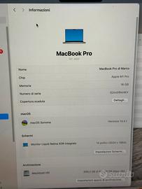 MacBook Pro 14" (2021) M1 Pro, 16 GB RAM