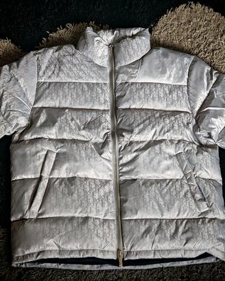 Piumino Dior color argentato, taglia 46