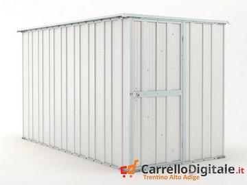 deposito attrezzi giardino 175x307cm 5,4mq bianco