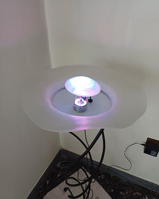 lampada fontana cromoterapia supporto in ferro e 