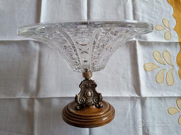Centrotavola Vintage Cristallo al Piombo e  Ottone