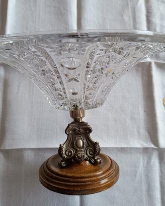Centrotavola Vintage Cristallo al Piombo e  Ottone
