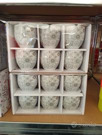 Set 12 tazzine in ceramica 