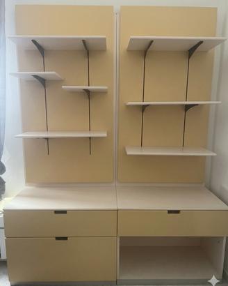 Coppia pareti attrezzate da negozio per cabina arm