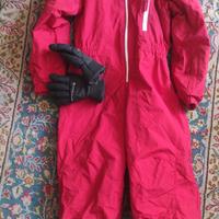 Tuta da sci + guanti 8 anni