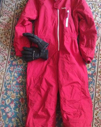 Tuta da sci + guanti 8 anni