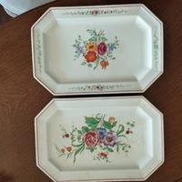 2 vassoi dipinti a mano